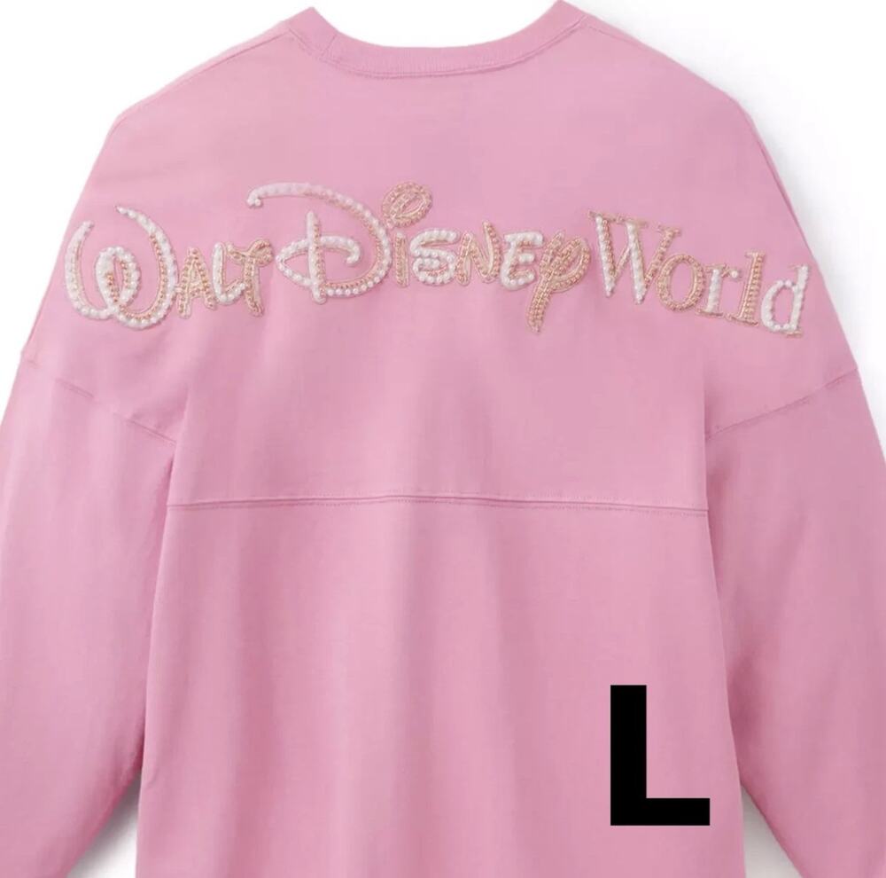 Disney Parks Rose Pearl Walt Disney World Logo Spirit Jersey LARGE
